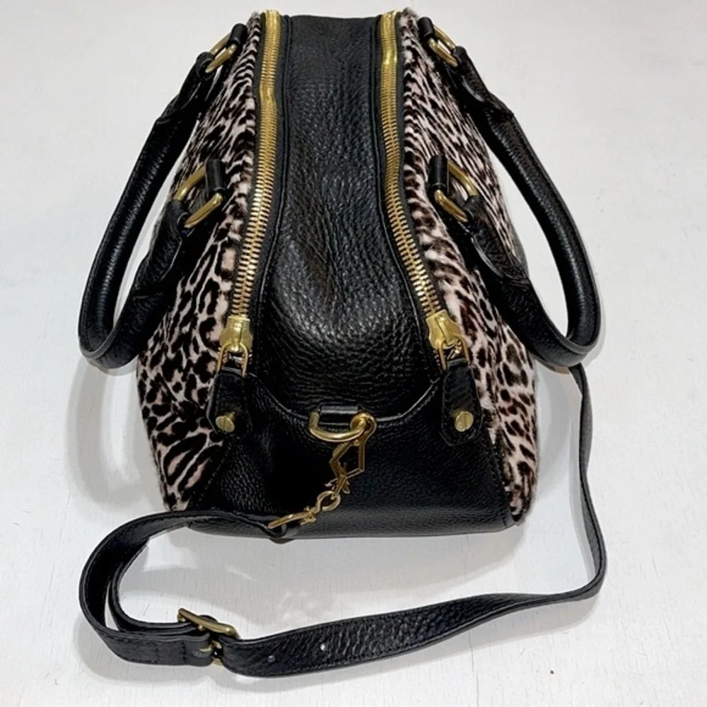 NWOT J. Crew Bienniel Medium Satchel Calf Hair Leopard